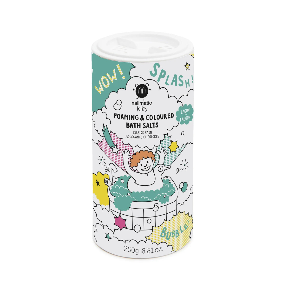 Nailmatic foaming coloured bath salts lagoon green 250 g