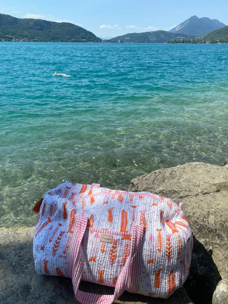 Weekend Bag - Pink Fish Spritz