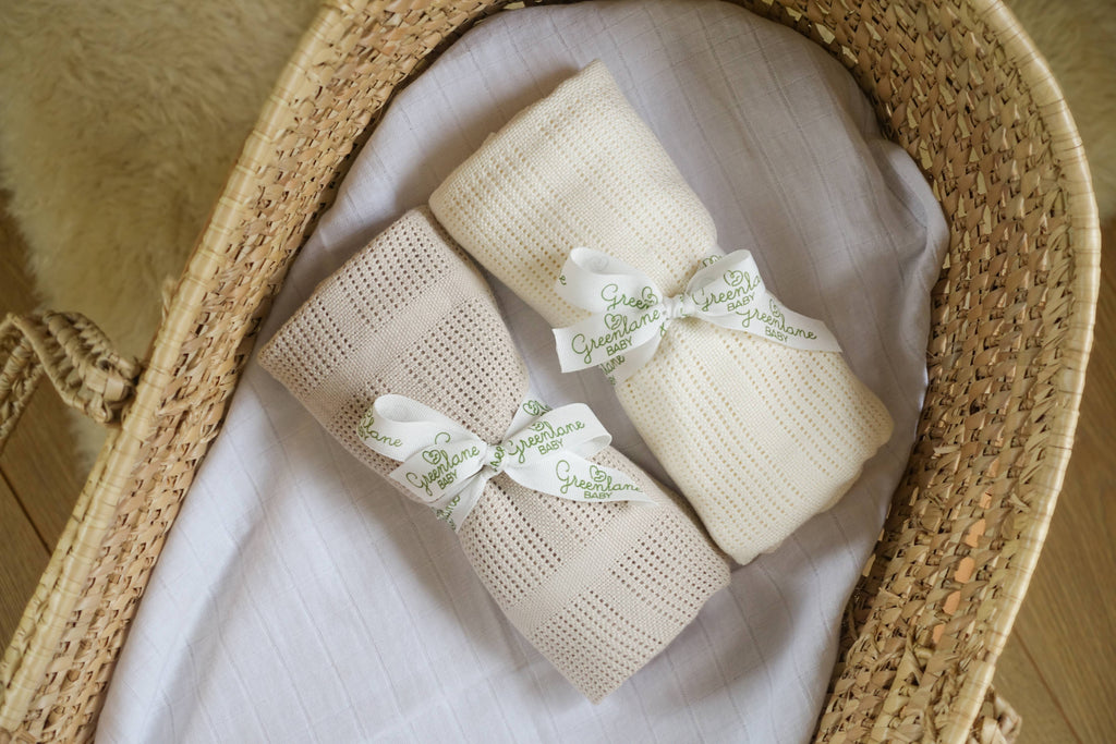 Greenlane Baby Bamboo Cotton Cellular Blanket