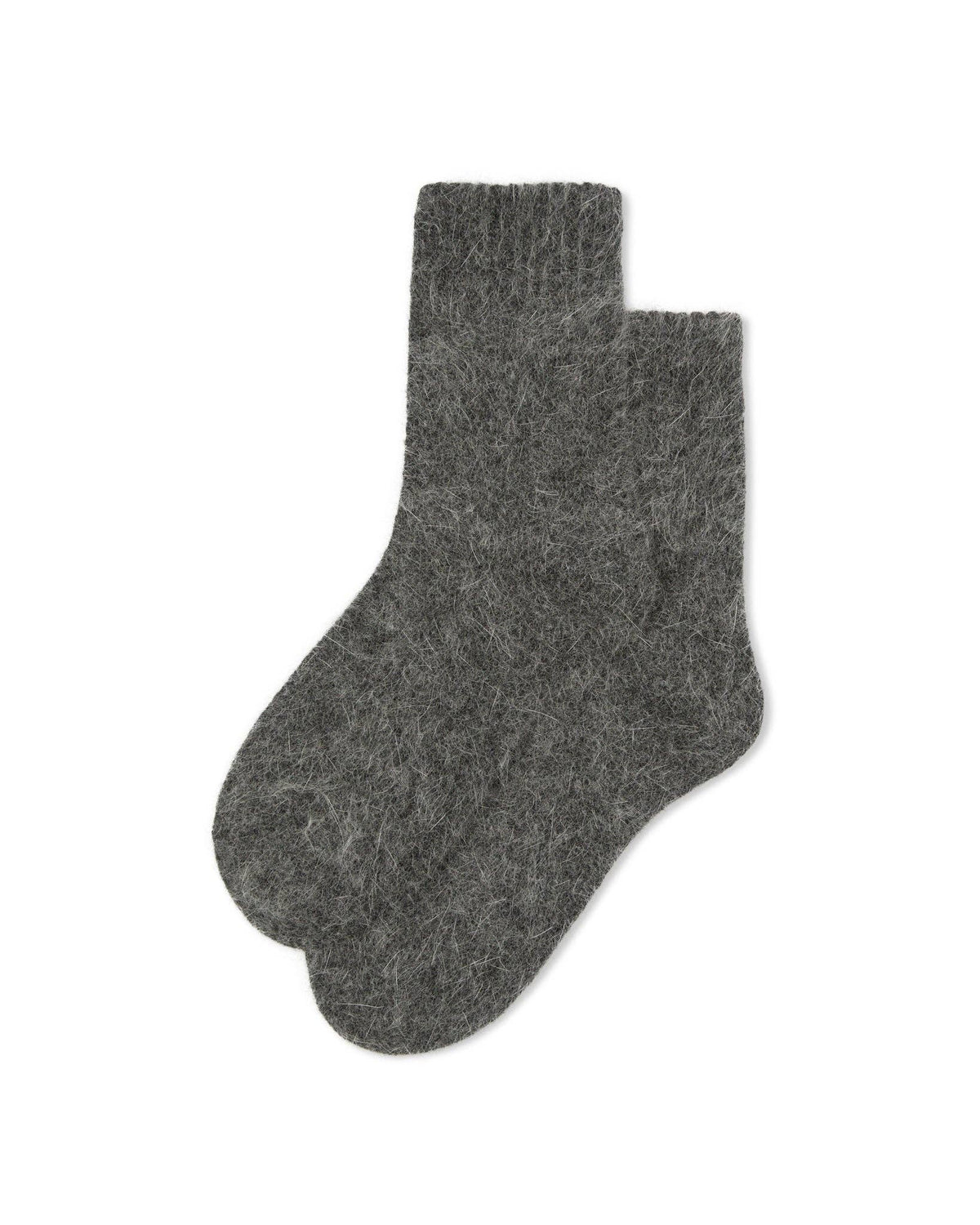 Soft Angora Sock | Charcoal