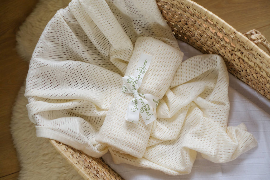 Greenlane Baby Bamboo Cotton Cellular Blanket