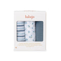 Lulujo -Mini Muslin Cloths - Blueberries 3pk