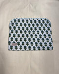 Indian Block Print Laptop Pouch - Mini Azure