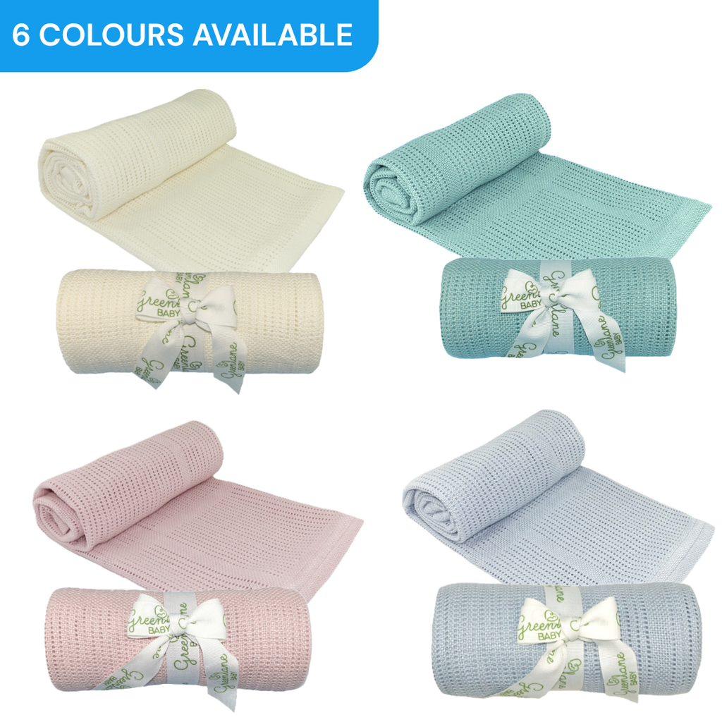 Greenlane Baby Bamboo Cotton Cellular Blanket