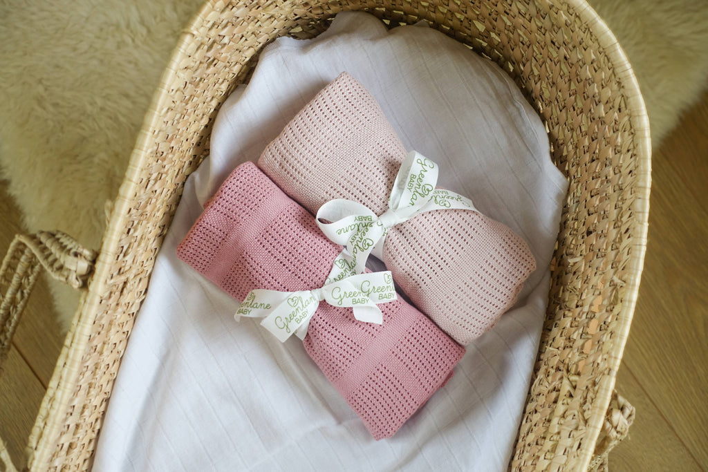 Greenlane Baby Bamboo Cotton Cellular Blanket