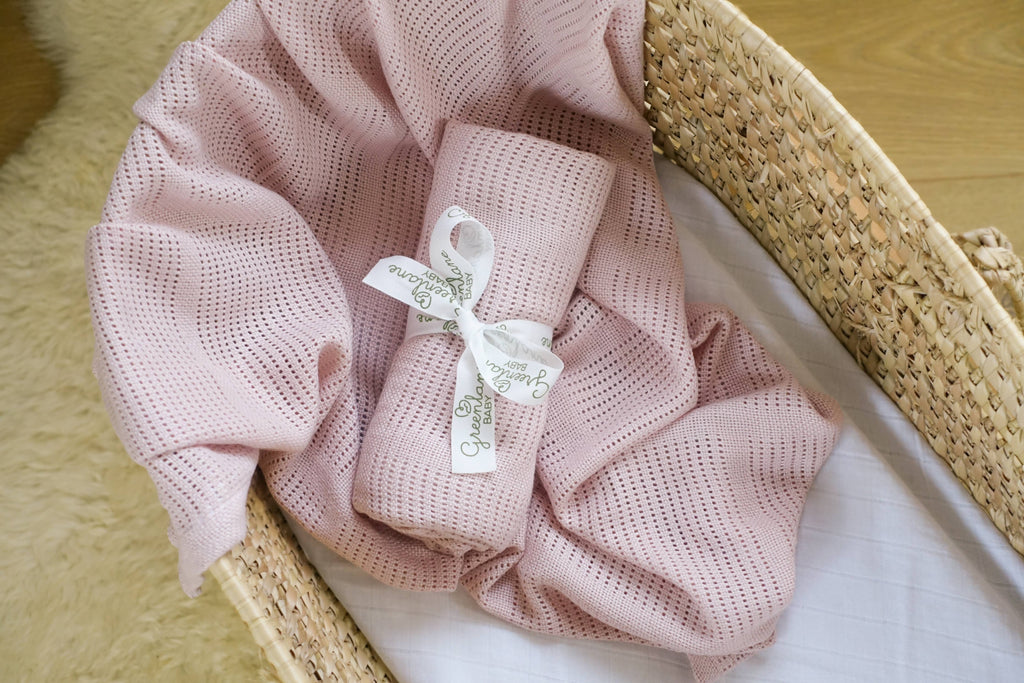 Greenlane Baby Bamboo Cotton Cellular Blanket