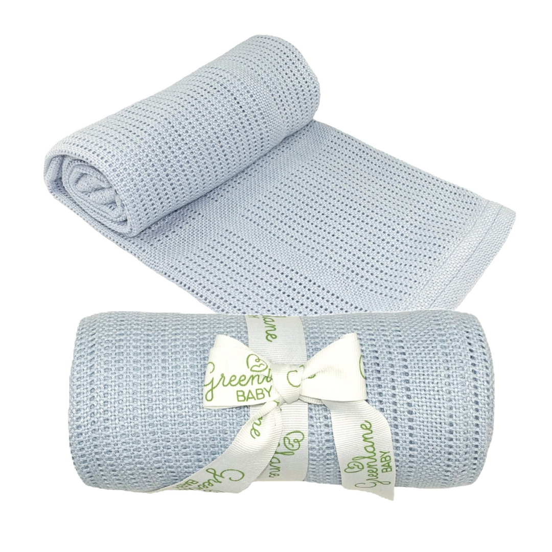 Greenlane Baby Bamboo Cotton Cellular Blanket