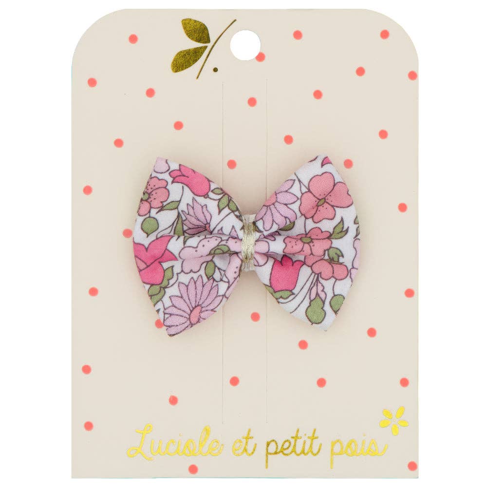 Ribbon Bow Clip - Liberty Poppy & Daisy