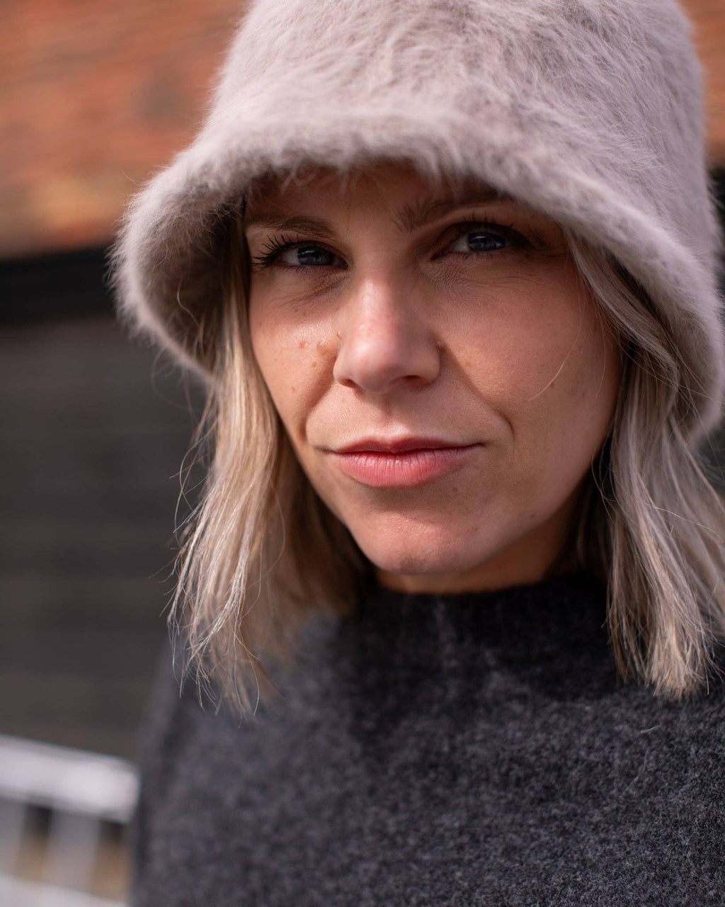 Sasha Fluffy Hat | Mouse