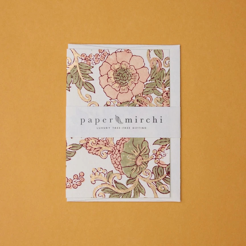 Wild Rose Terracotta Greeting Card
