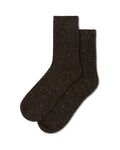 Wool Rib Sock | Chocolate Fleck | Men's