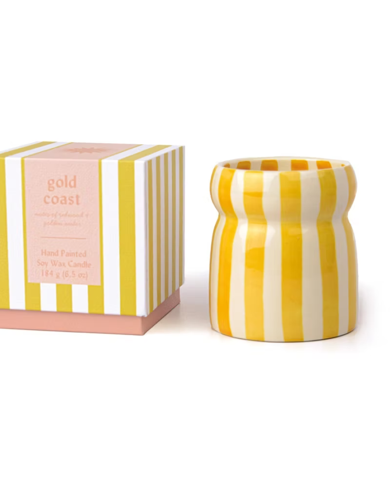 Paddywax Cabana Ochre Ceramic Candle - Gold Coast