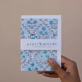 Floral Lattice Blue Opal Greeting Card
