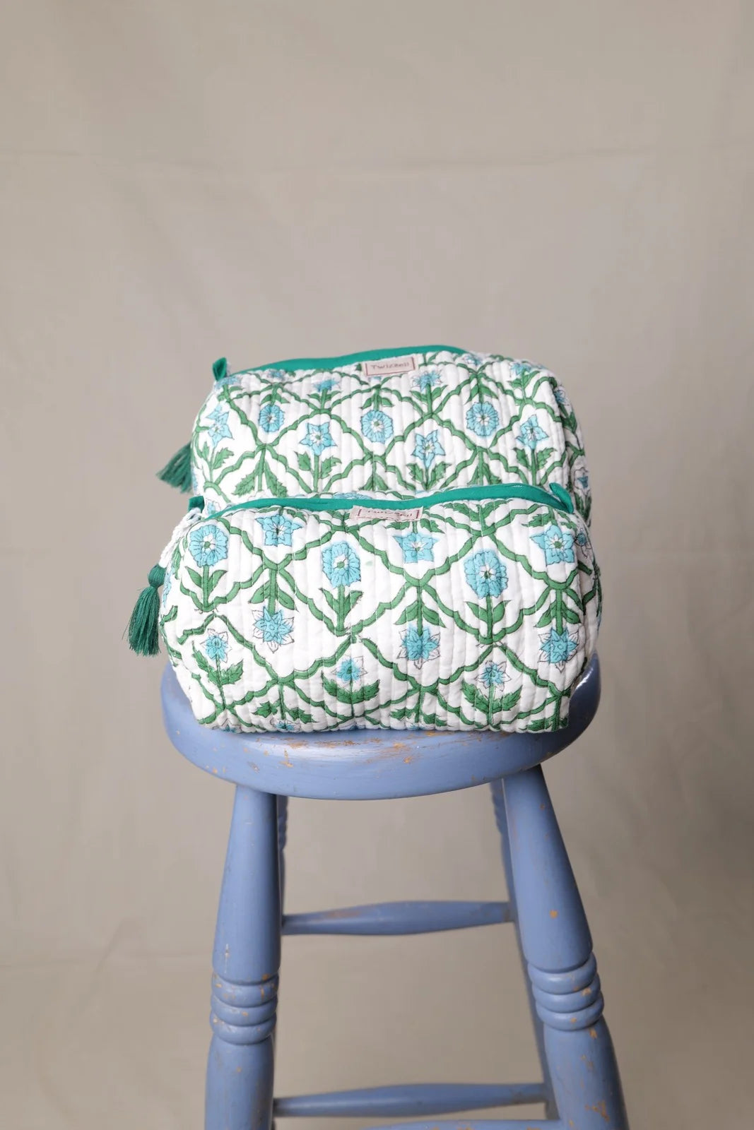 Medium Quilted Wah Bag - Blue Diamond