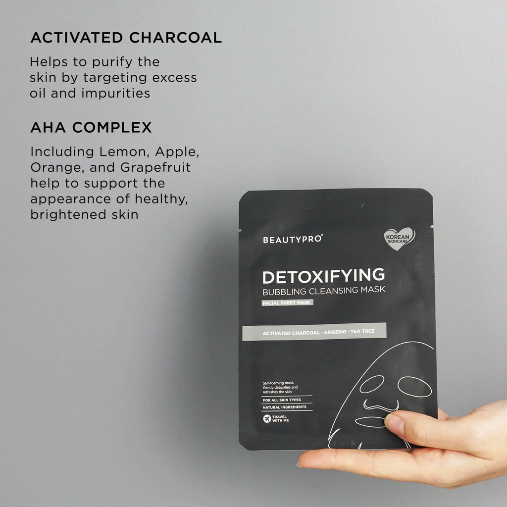Detoxifying Bubbling Cleansing Sheet Mask with Activated Charcoal