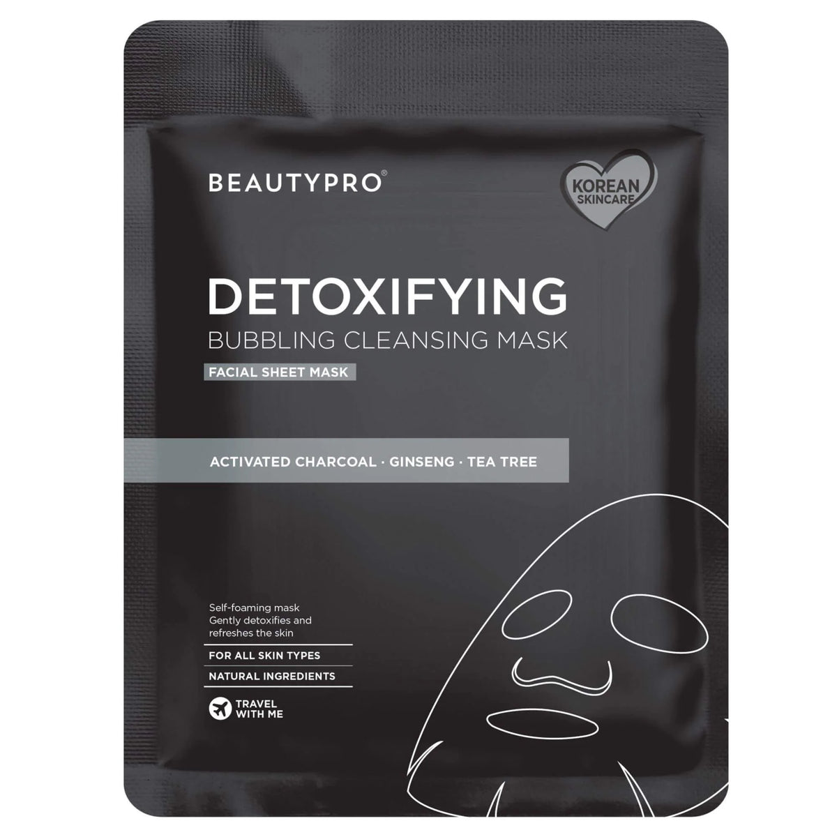 Detoxifying Bubbling Cleansing Sheet Mask with Activated Charcoal