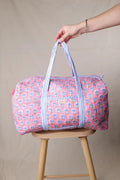 Weekend Bag - Pink with Lavender Flower