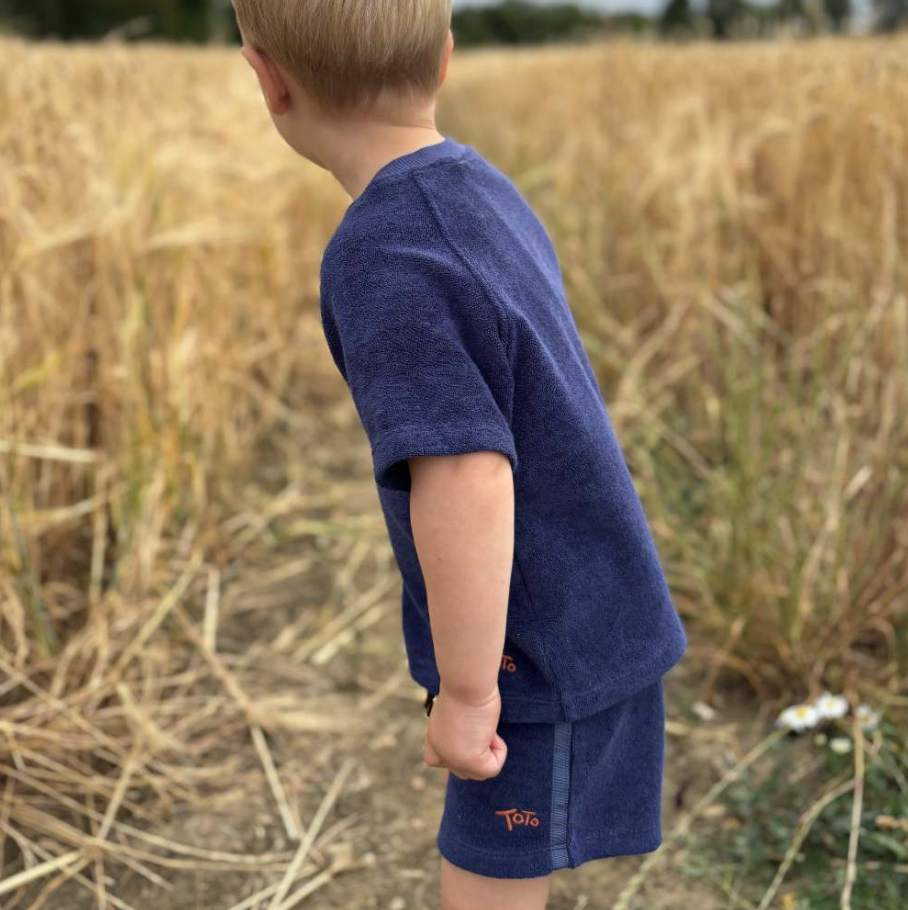 Navy Towelling T-shirt