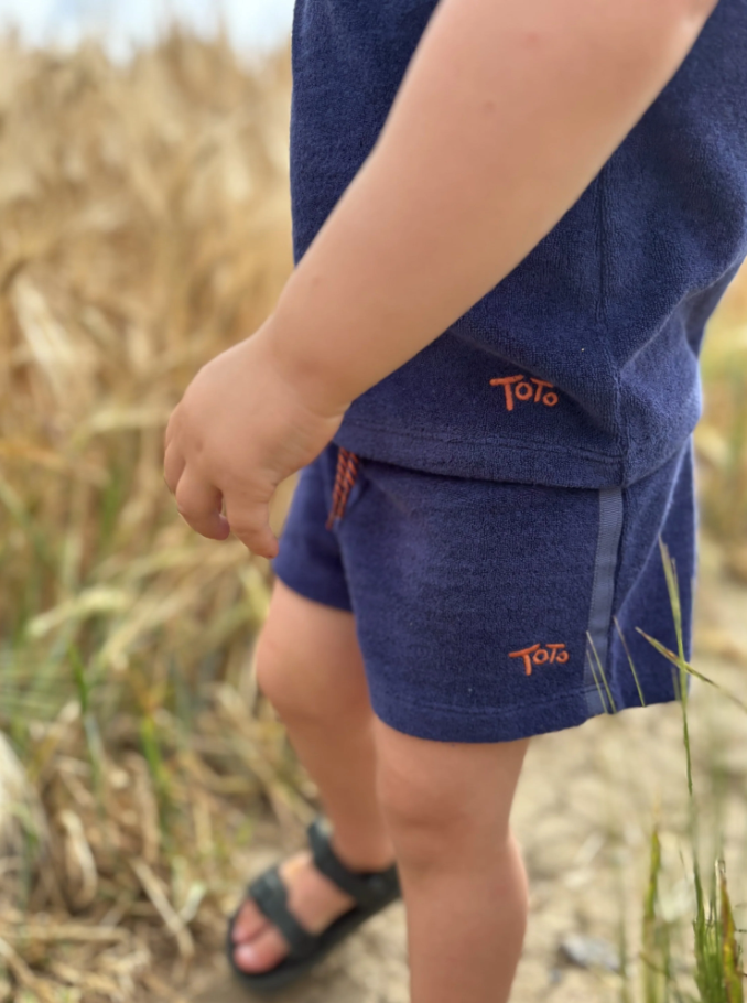 Navy Towelling T-shirt