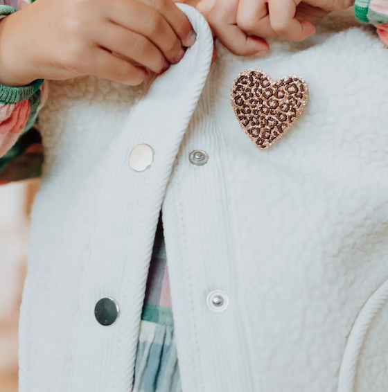 Leo Heart Brooch