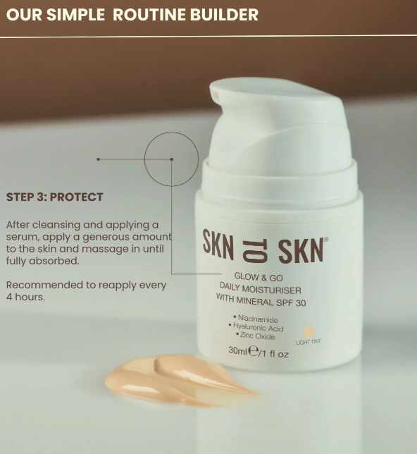 Glow and Go Daily Moisturiser with Mineral SPF30 Light Tint 30ml