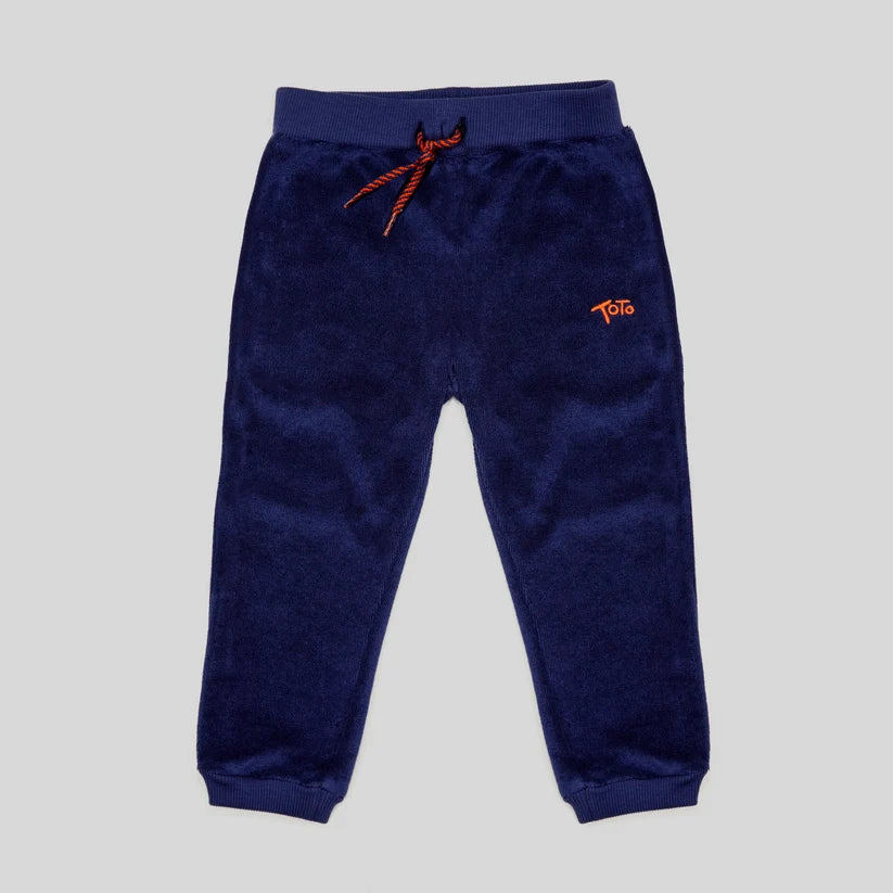 Navy Towelling Joggers 3-4yrs