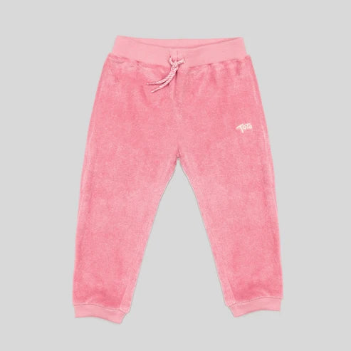 Pink Towelling Joggers 3-4yrs