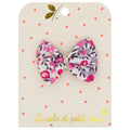 Ribbon bow barrette - Liberty Wiltshire bougainvillea