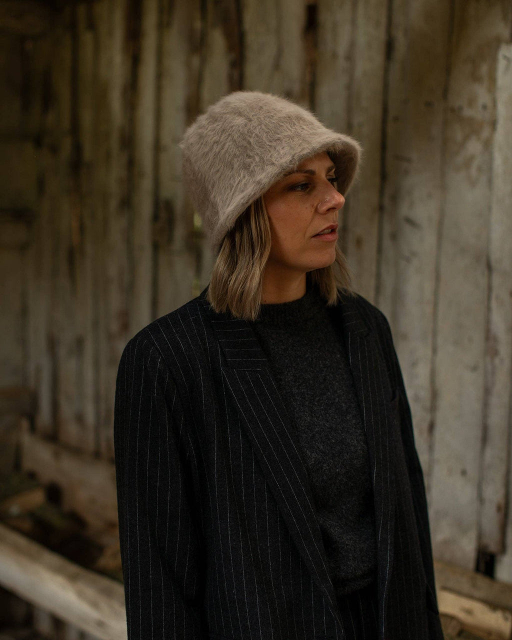 Sasha Fluffy Hat | Mouse