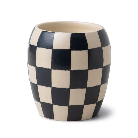 Paddywax Checkmate Porcelain Candle Black Fig & Olive