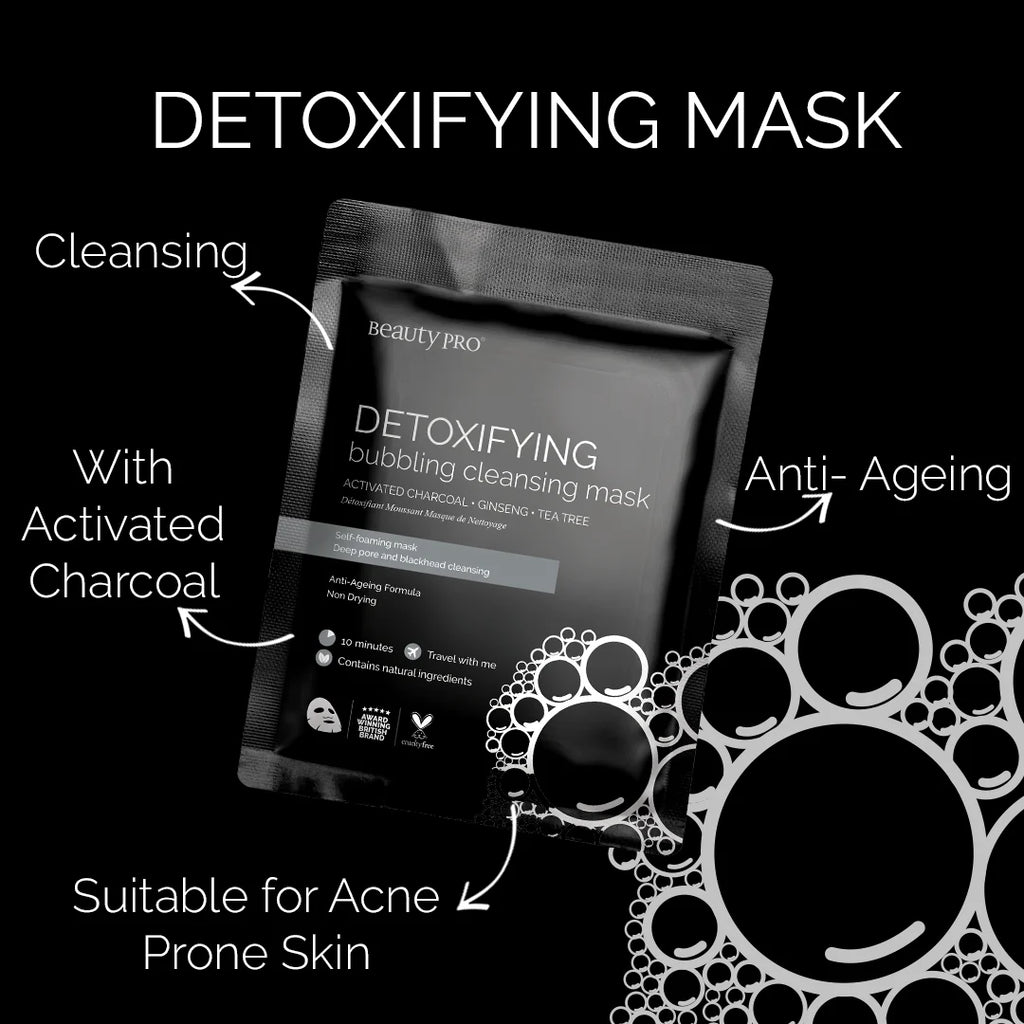Detoxifying Bubbling Cleansing Sheet Mask with Activated Charcoal