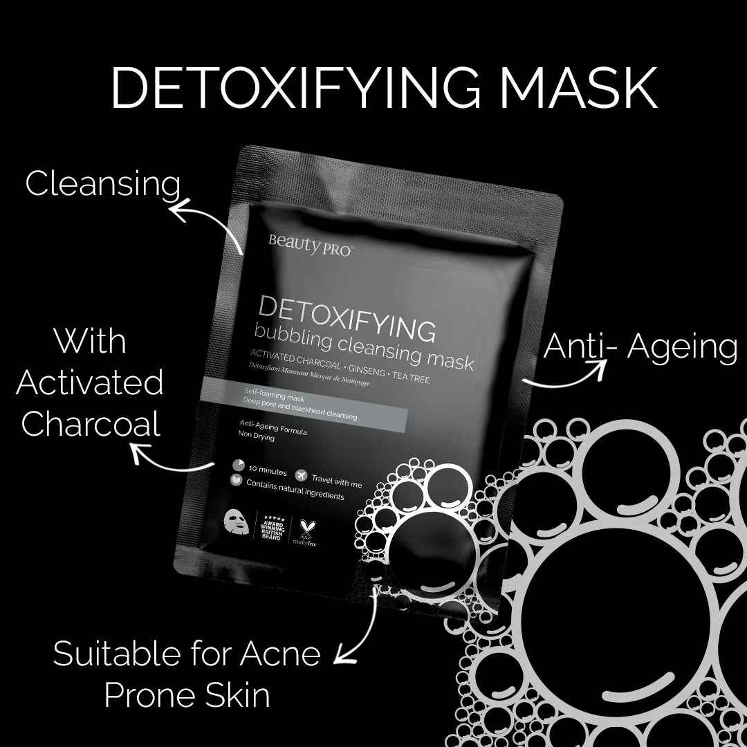 Detoxifying Bubbling Cleansing Sheet Mask with Activated Charcoal