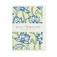 Lotus Indigo Greeting Card