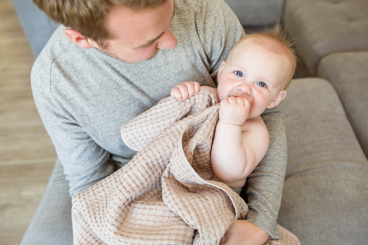 Lulujo - Waffle Blanket - Sand