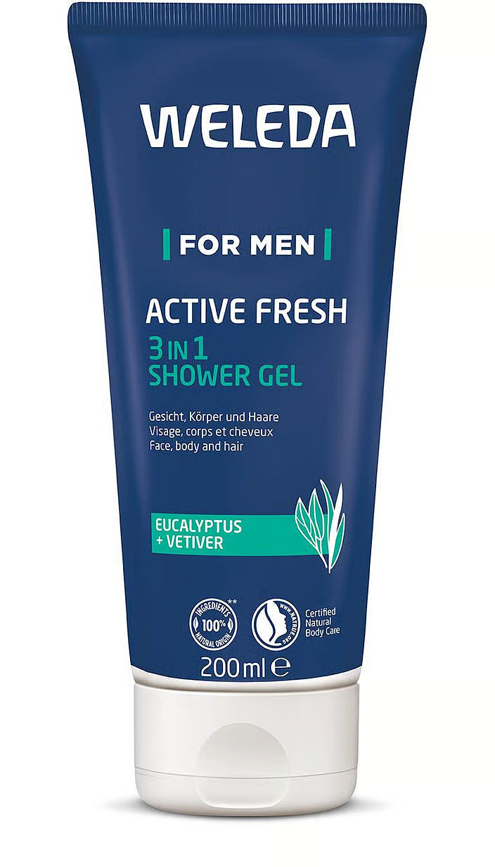 Weleda Active Fresh For Men 3 in 1 Shower Gel 200ml