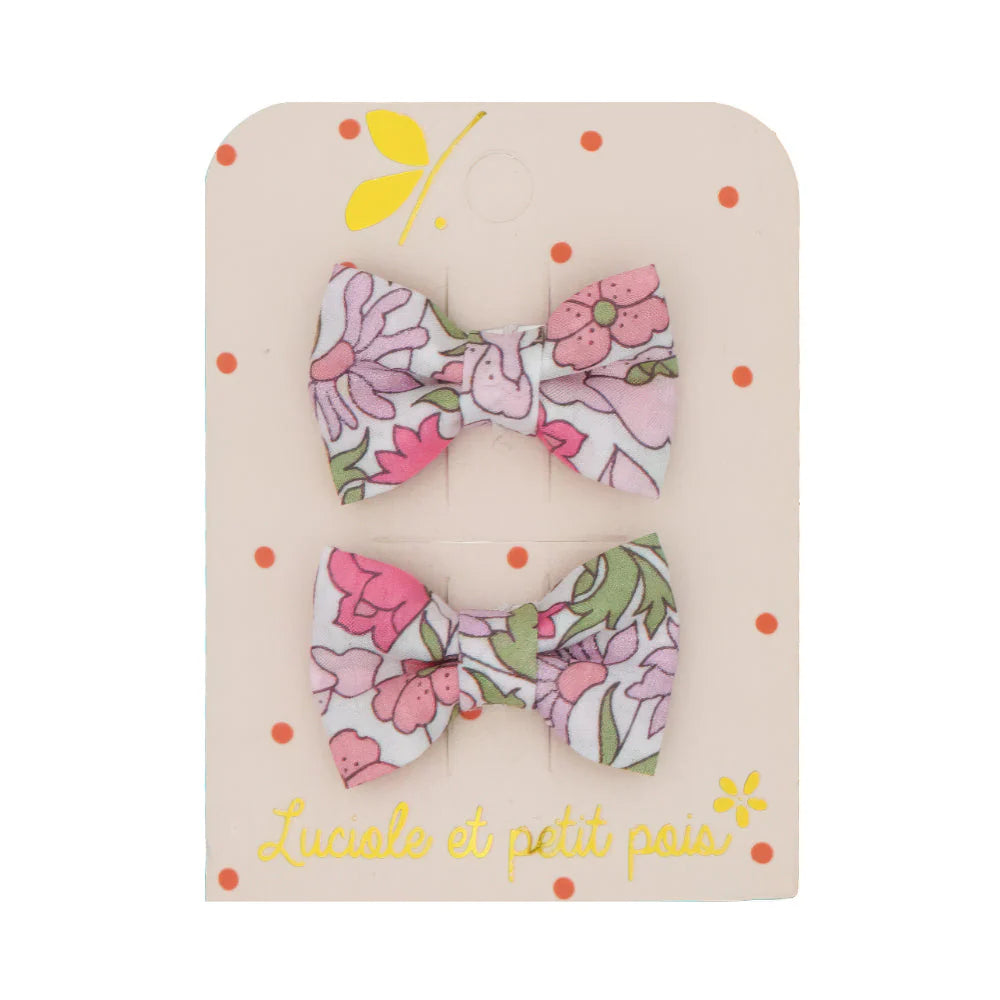 Pink Glitter Butterly Clips