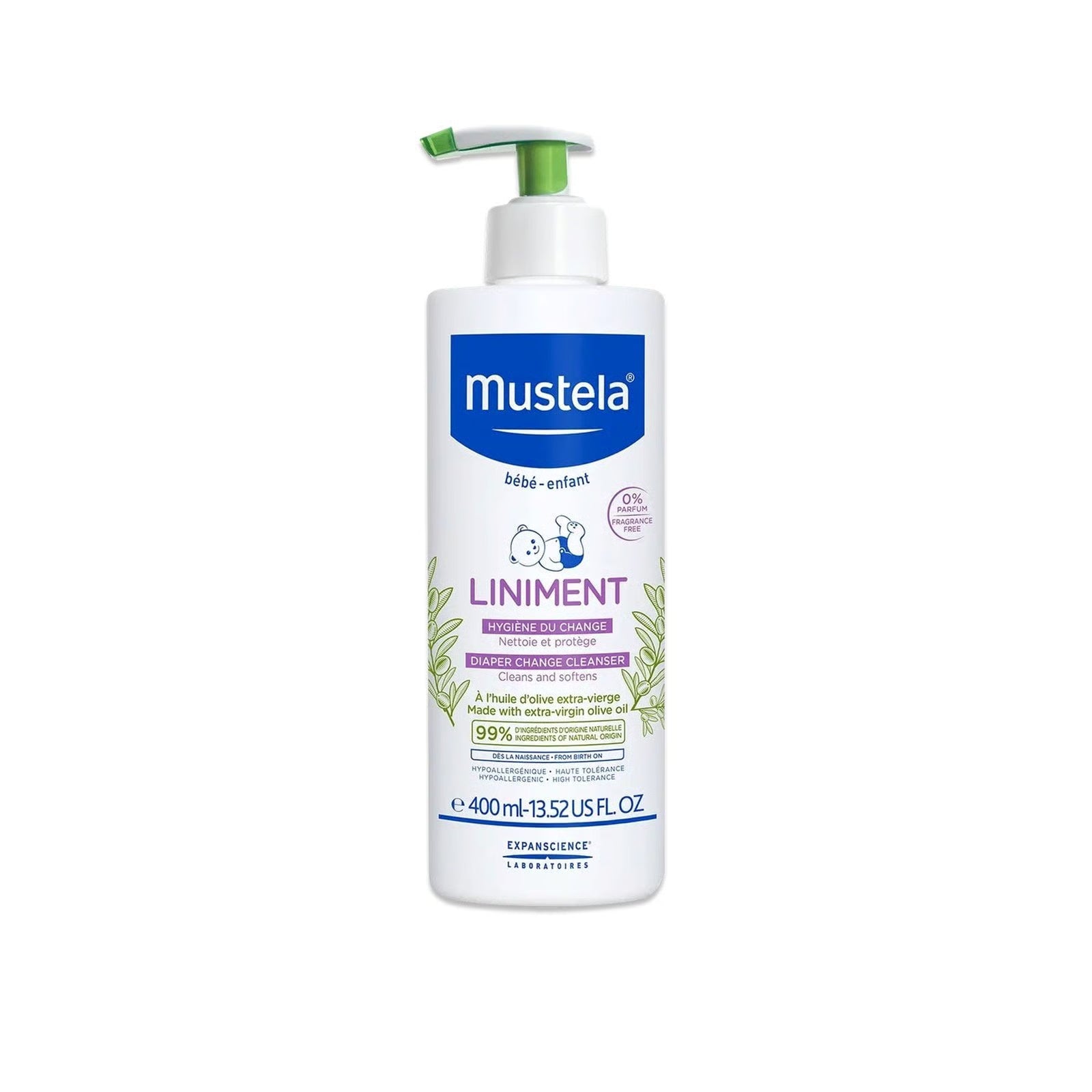 Mustela Liniment Diaper Change Cleanser 400ml