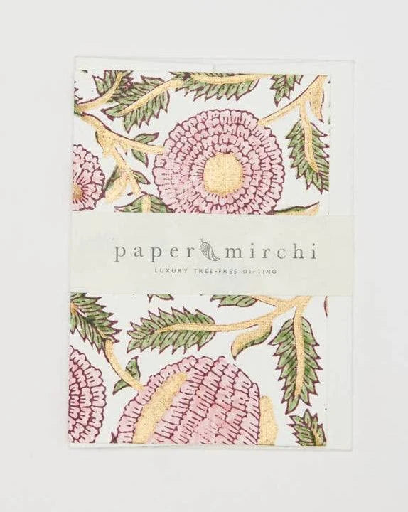 Greeting Card Marigold Glitz Blush