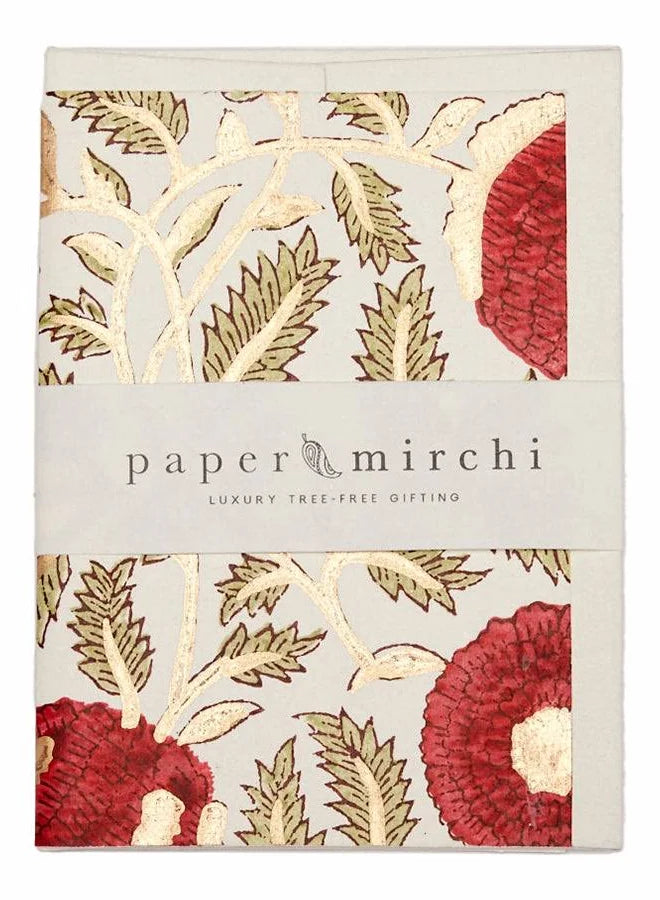 Marigold Glitz Scarlet Greeting Card