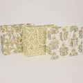 Small Block Printed Gift Bags Buttercream