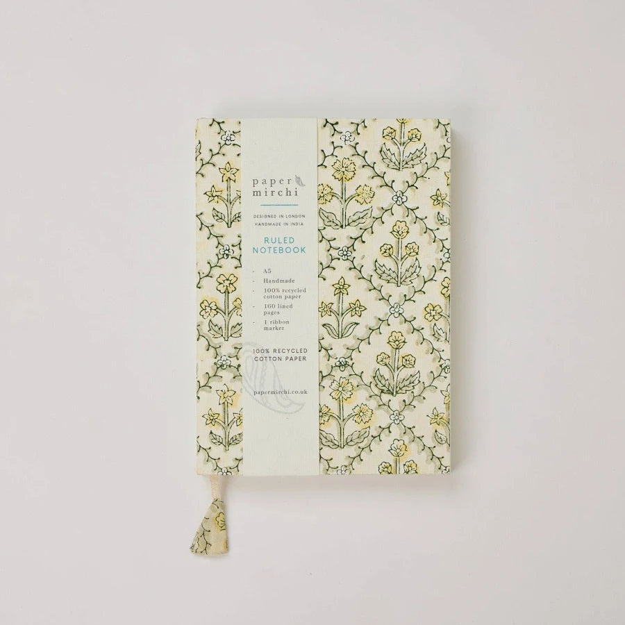 Floral Lattice Buttercream Notebook