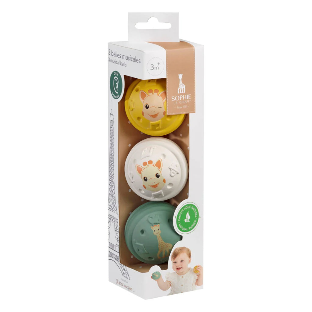 Sophie La Girafe® 3 Musical Balls - Hearing 3m+